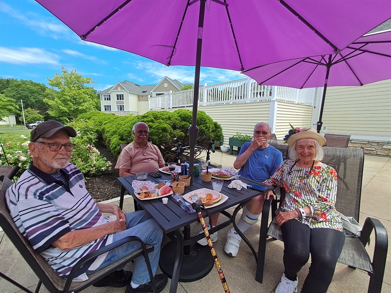 Luncheon on the patio at Clark Meadows